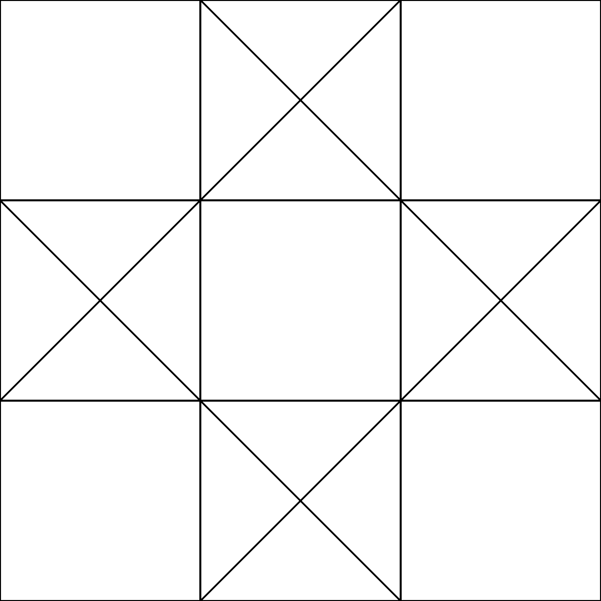Pattern 151, Ohio Star barn quilt pattern thumbnail